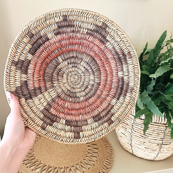 Vintage Woven Round Basket